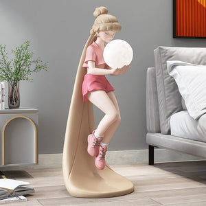 ChandeliersDecor.com-Kids Room Nursery Lighting-Fashion Girl Figure Statue Sculpture Ornament