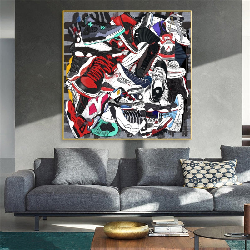 ChandeliersDecor.com-Wall Posters-Fashion Sneaker Canvas Wall Art
