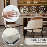ChandeliersDecor.com-Dining Chairs-Faux Leather Designer Dining Chair