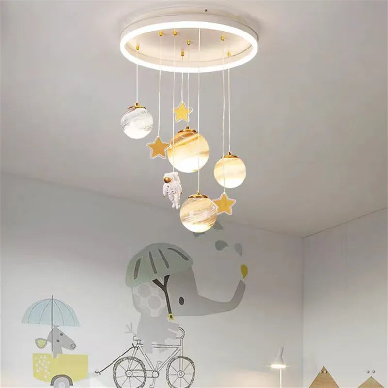 ChandeliersDecor.com-Kids Room Nursery Lighting-Feel like an Astronaut in Space Kids Ceiling Light