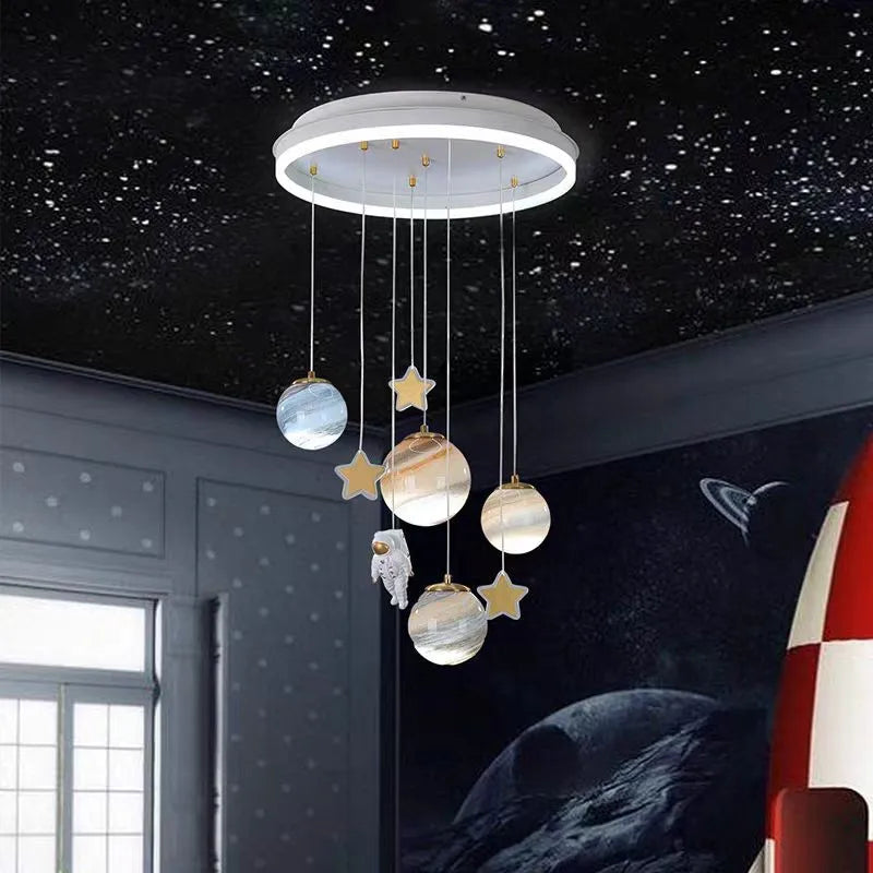 ChandeliersDecor.com-Kids Room Nursery Lighting-Feel like an Astronaut in Space Kids Ceiling Light