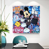 ChandeliersDecor.com-Wall Posters-Fendi Shopping: Disney Mickey Canvas Wall Art