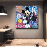 ChandeliersDecor.com-Wall Posters-Fendi Shopping: Disney Mickey Canvas Wall Art