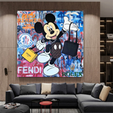 ChandeliersDecor.com-Wall Posters-Fendi Shopping: Disney Mickey Canvas Wall Art