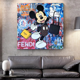 ChandeliersDecor.com-Wall Posters-Fendi Shopping: Disney Mickey Canvas Wall Art