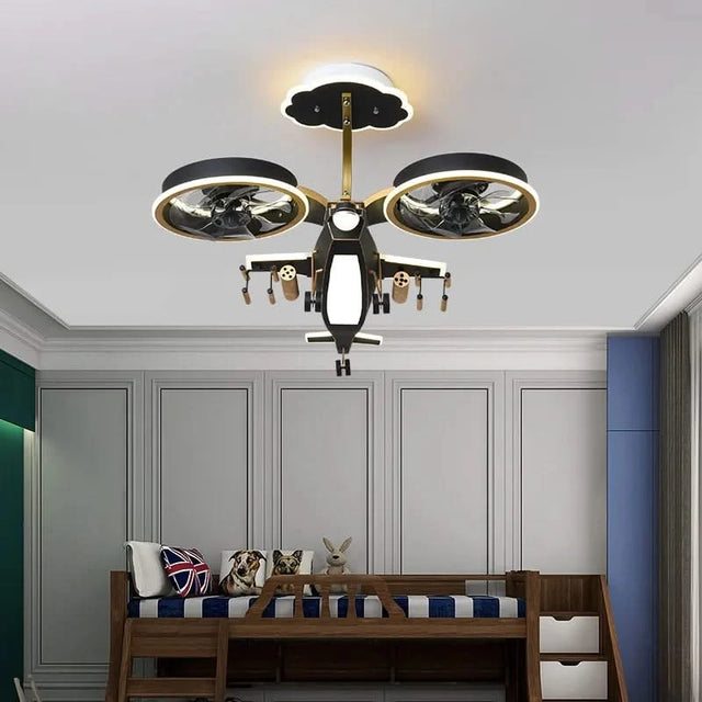 Fighter Combat Helicopter Ceiling Light for Kids Room-ChandeliersDecor.com