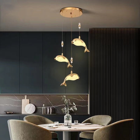 ChandeliersDecor.com-Chandeliers-Fish Pendant Chandelier Lighting: Stylish and Unique Design