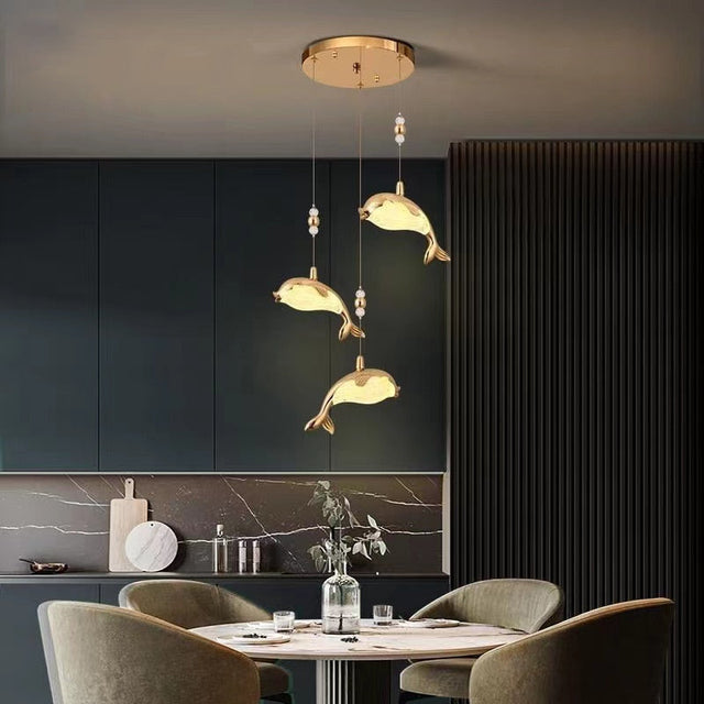 ChandeliersDecor.com-Chandeliers-Fish Pendant Chandelier Lighting: Stylish and Unique Design