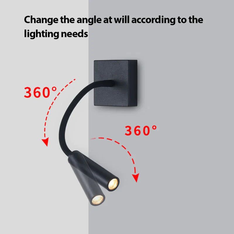 ChandeliersDecor.com-Wall Lights-Flexible LED Gooseneck Sconces for Reading Study Room