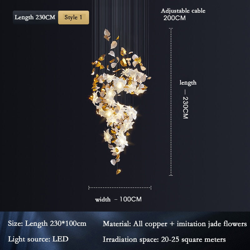 ChandeliersDecor.com-Chandeliers-Flower Ceiling LED Chandelier - Elegant Focal Point