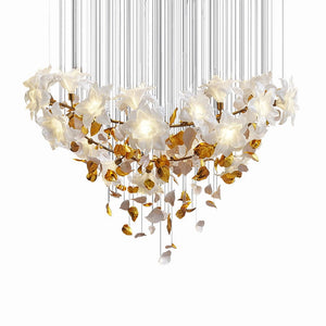 ChandeliersDecor.com-Chandeliers-Flower Ceiling LED Chandelier - Elegant Focal Point