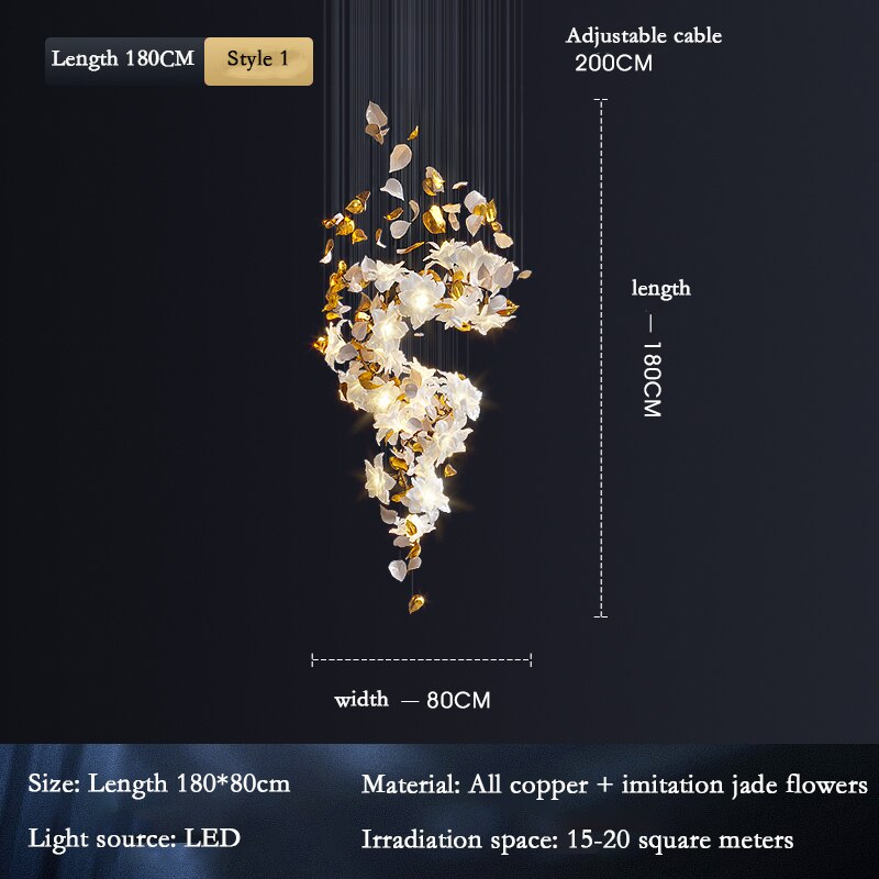 ChandeliersDecor.com-Chandeliers-Flower Ceiling LED Chandelier - Elegant Focal Point