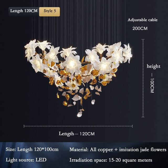 Flower Ceiling LED Chandelier - Elegant Focal Point-ChandeliersDecor.com