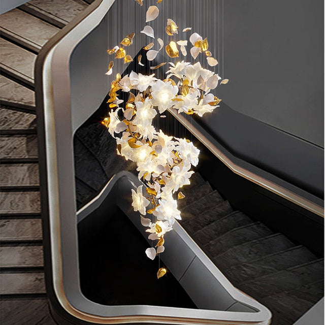 ChandeliersDecor.com-Chandeliers-Flower Ceiling LED Chandelier - Elegant Focal Point