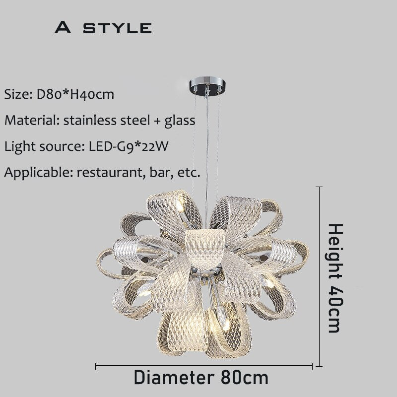 ChandeliersDecor.com-Chandeliers-Flower Crystal LED Lighting - Crystal Chandelier