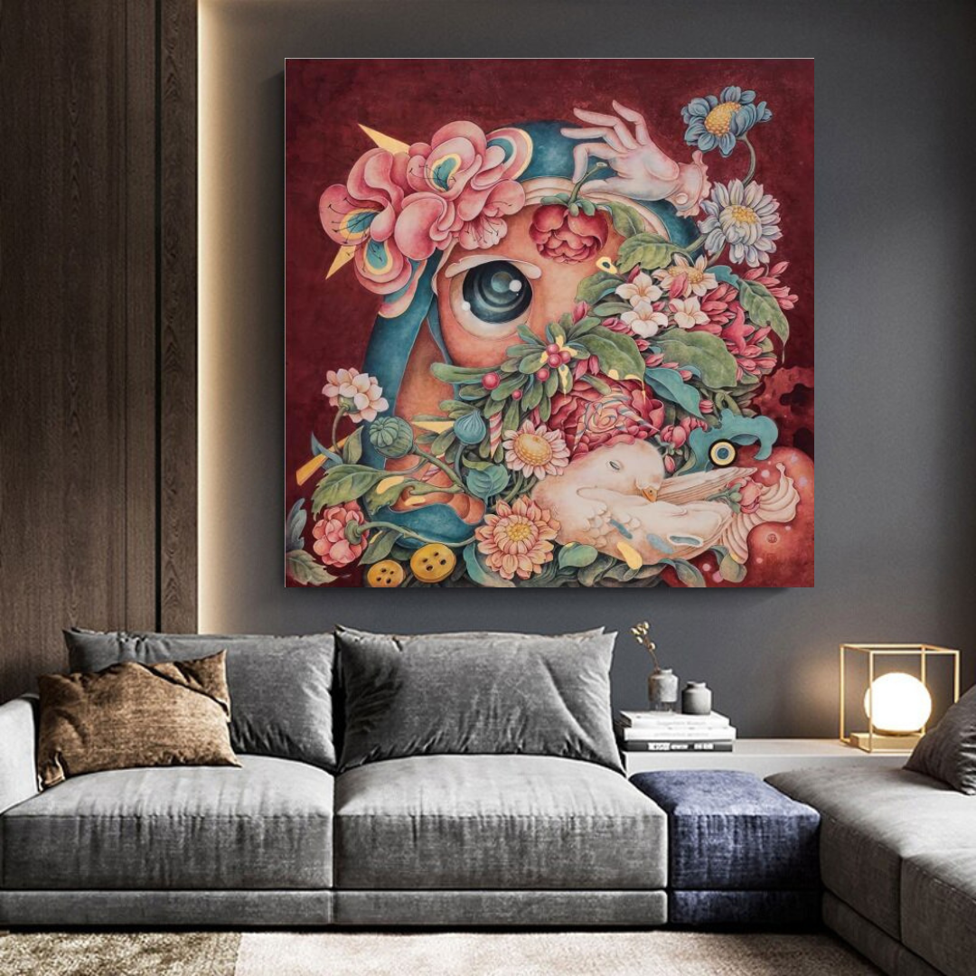 ChandeliersDecor.com-Wall Posters-Flowery Canvas Wall Art