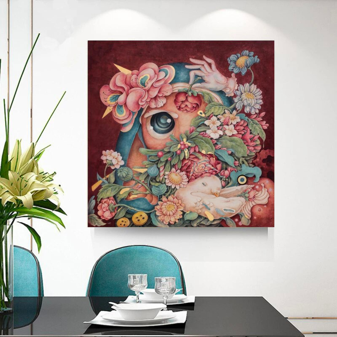 ChandeliersDecor.com-Wall Posters-Flowery Canvas Wall Art