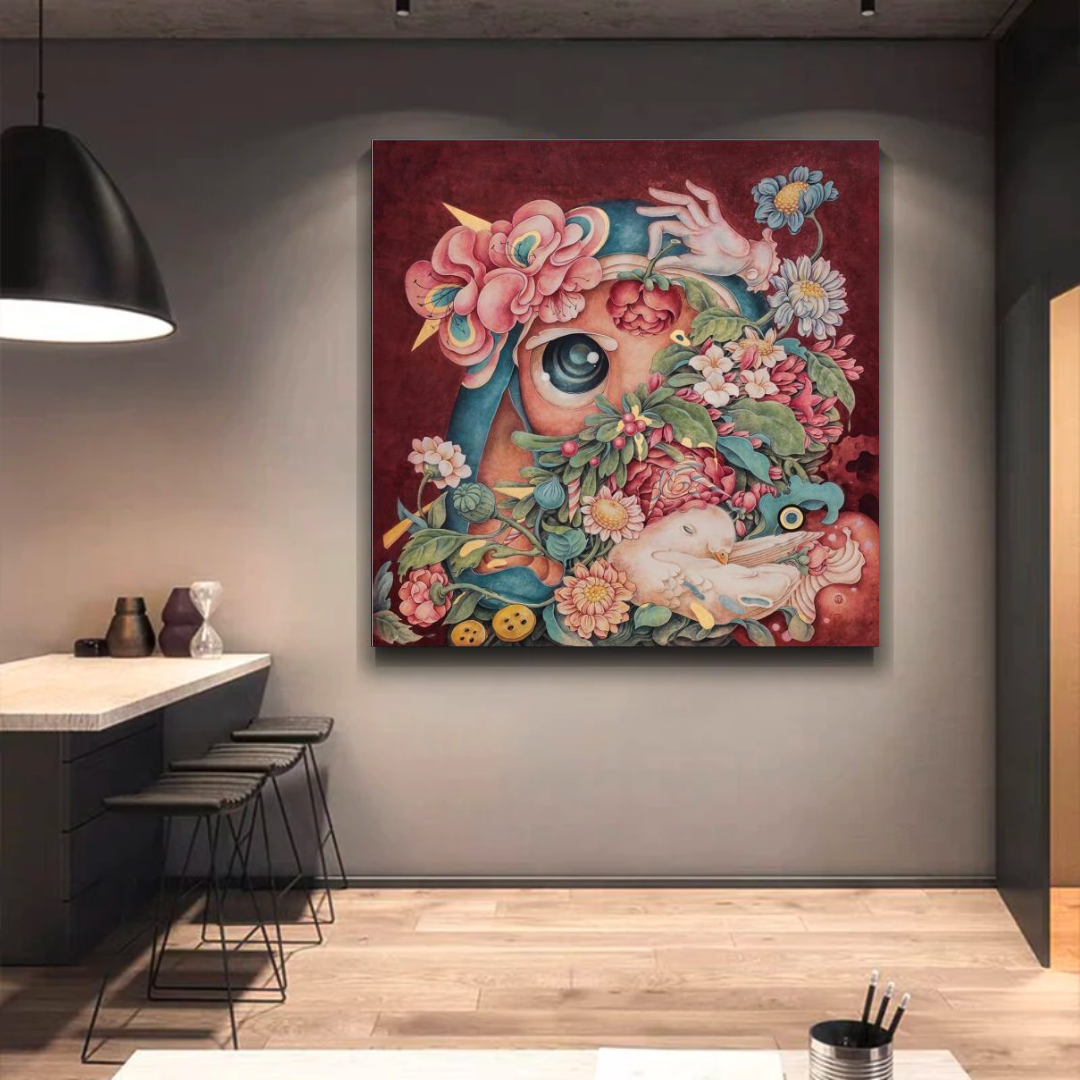 ChandeliersDecor.com-Wall Posters-Flowery Canvas Wall Art
