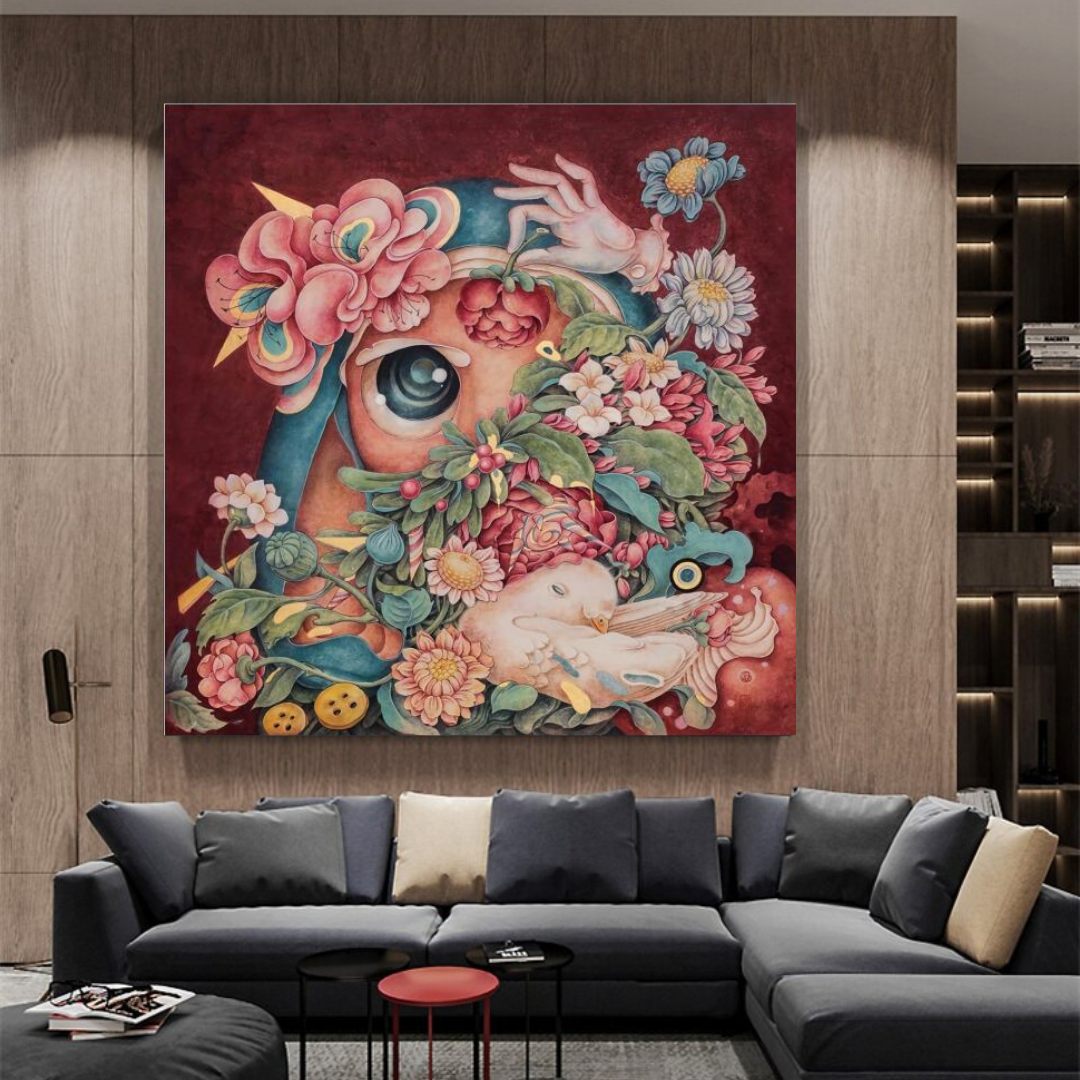 ChandeliersDecor.com-Wall Posters-Flowery Canvas Wall Art