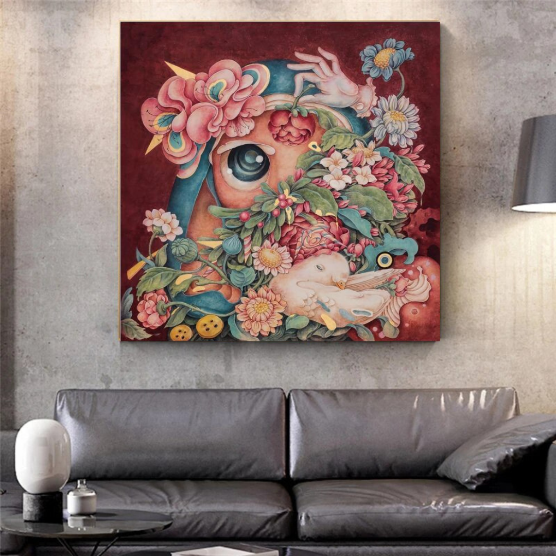 ChandeliersDecor.com-Wall Posters-Flowery Canvas Wall Art