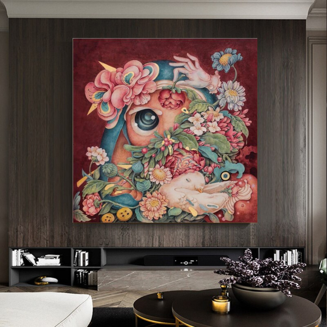 ChandeliersDecor.com-Wall Posters-Flowery Canvas Wall Art