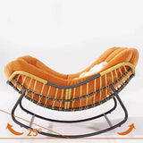 ChandeliersDecor.com-Sofa Chairs and Stools-Fluffy Elastic Lumbar Support Floor Rocking Chair
