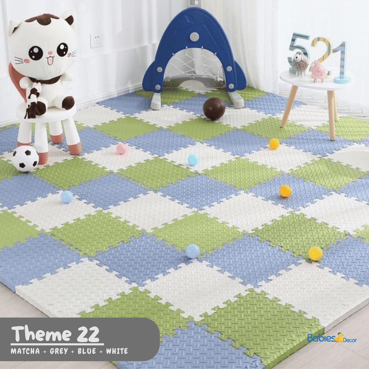 ChandeliersDecor.com-Play Mats-Foam Play Mat | Tummy Time Mat | Baby Crawling Mat