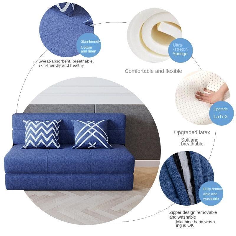ChandeliersDecor.com-Recliners-Foldable Sofa: Lazy Recliner Sofa Dual-Use Lazy Sofa Bed