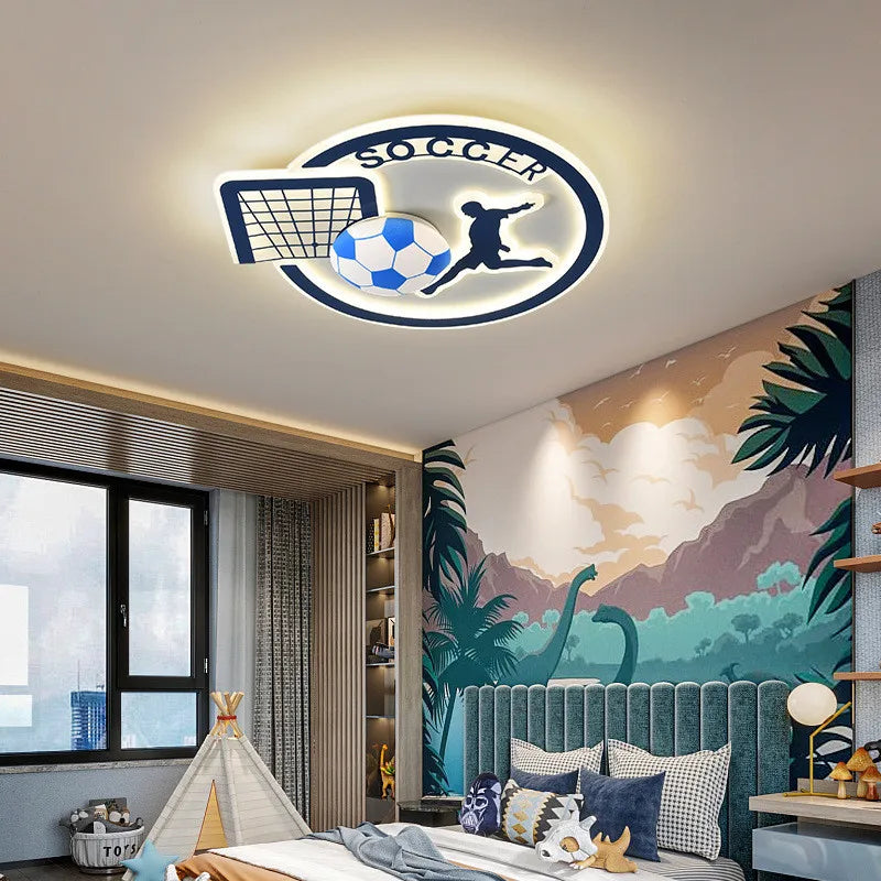 ChandeliersDecor.com-Kids Room Nursery Lighting-Football Soccer Fan Celing Light for Kids Room