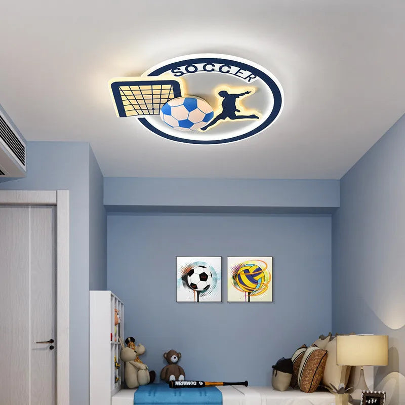 ChandeliersDecor.com-Kids Room Nursery Lighting-Football Soccer Fan Celing Light for Kids Room