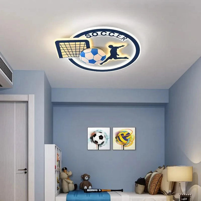 Football Soccer Fan Celing Light for Kids Room-ChandeliersDecor.com