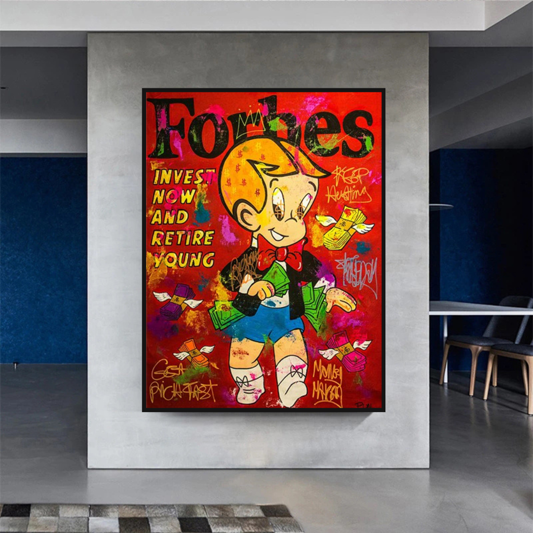 ChandeliersDecor.com-Monopoly Wall Poster-Forbes Richie Invest it all: Alec Monopoly Canvas Wall Art