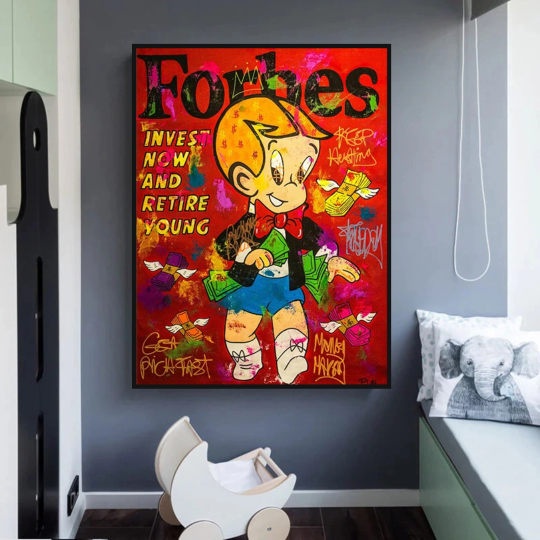 ChandeliersDecor.com-Monopoly Wall Poster-Forbes Richie Invest it all: Alec Monopoly Canvas Wall Art