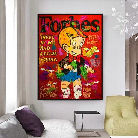 ChandeliersDecor.com-Monopoly Wall Poster-Forbes Richie Invest it all: Alec Monopoly Canvas Wall Art