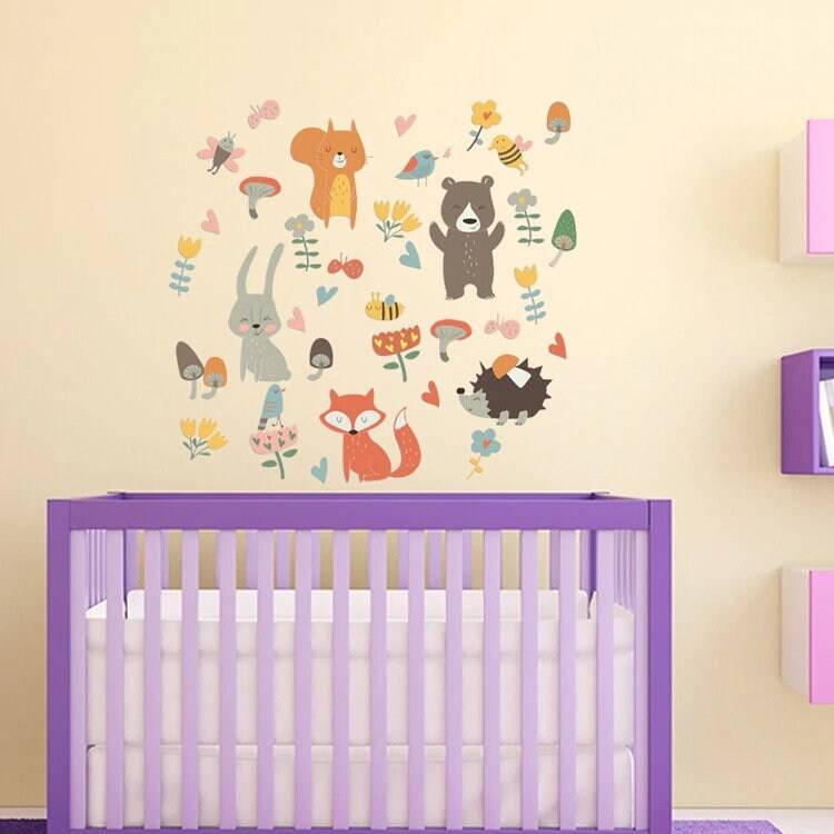 ChandeliersDecor.com-Home Decor Decals-Forest Animal Wall Sticker for kids | Kids room wall sticker | Gift for kids