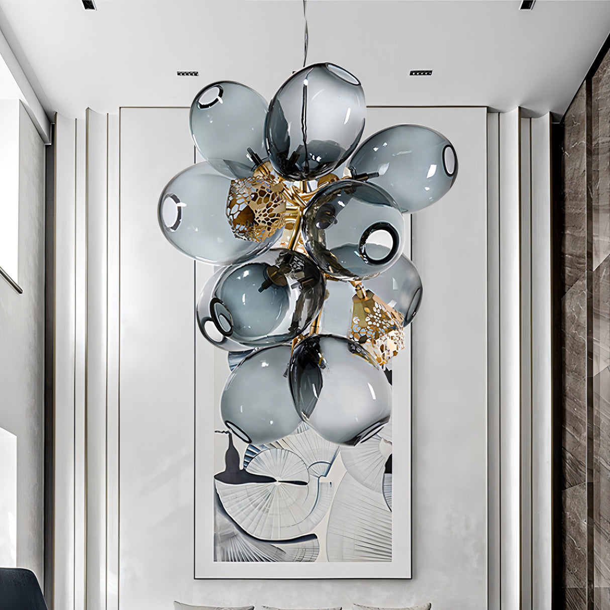 ChandeliersDecor.com-Chandeliers-Foyer Lustre Glass Balls Chandelier - Exquisite Lighting