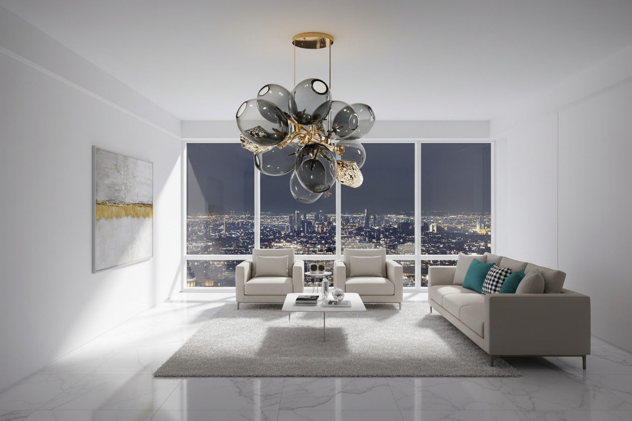 ChandeliersDecor.com-Chandeliers-Foyer Lustre Glass Balls Chandelier - Exquisite Lighting
