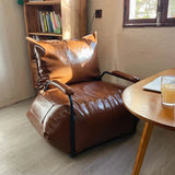 ChandeliersDecor.com-Sofa Chairs and Stools-Funda Single Leather Sofa Chair Set