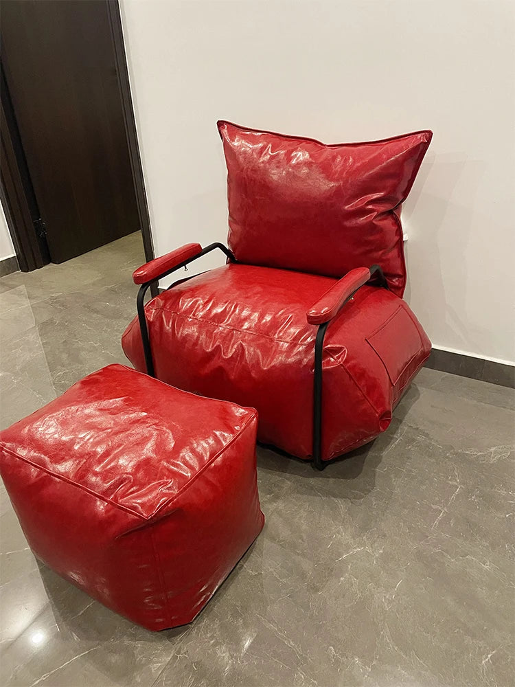 ChandeliersDecor.com-Sofa Chairs and Stools-Funda Single Leather Sofa Chair Set