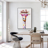 ChandeliersDecor.com-Wall Posters-Funny Giraffe Wearing Sunglasses Canvas Wall Art
