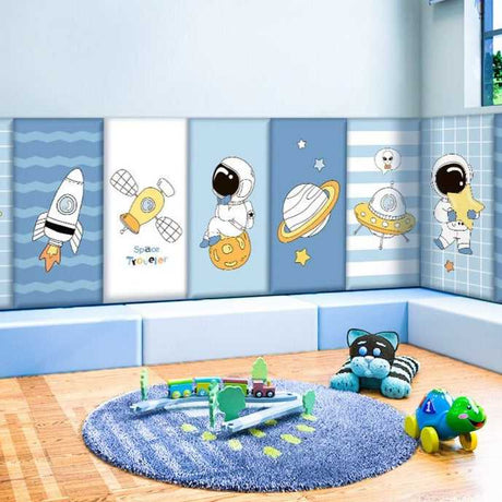 ChandeliersDecor.com-Padded Walls-Galactic Space Kids Wall Padded Safety Cushions Set