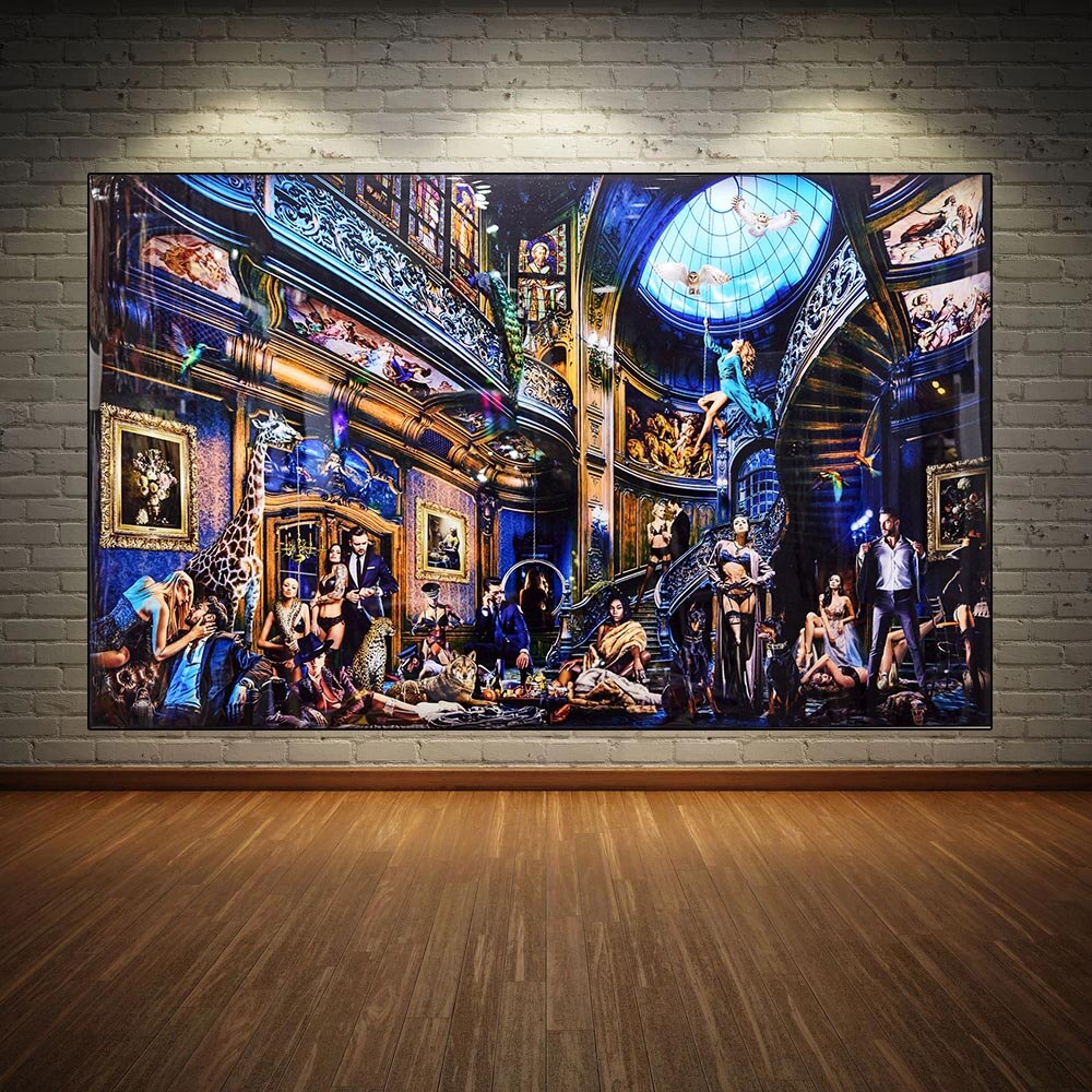 ChandeliersDecor.com-Wall Posters-Gentlemans Club Canvas Wall Art