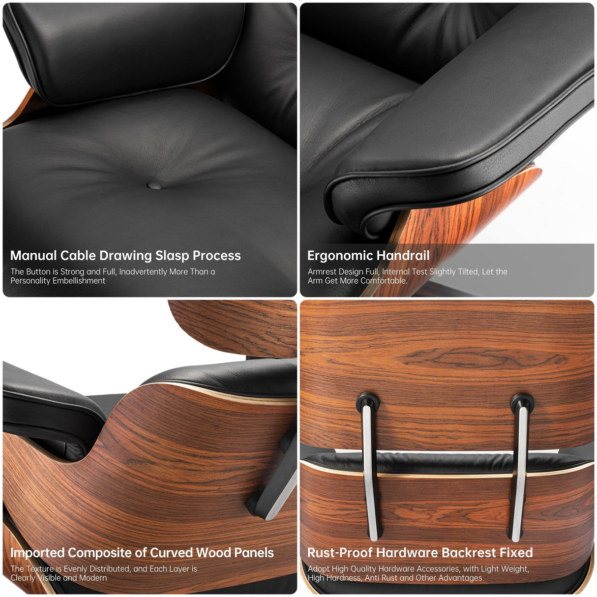 ChandeliersDecor.com-Recliners-Genuine Leather Lounge Recliner Chair: Authentic Quality