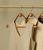 ChandeliersDecor.com-Drying Racks & Hangers-Genuine Leather Solid Oak Wood Hangers for Clothes
