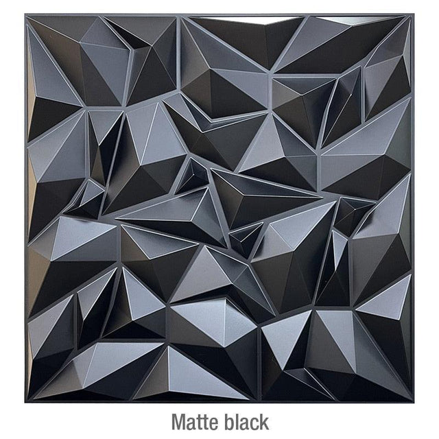 ChandeliersDecor.com-Wall Panels-Geometric Diamond Carved 3D Wall Panel - 50x50cm
