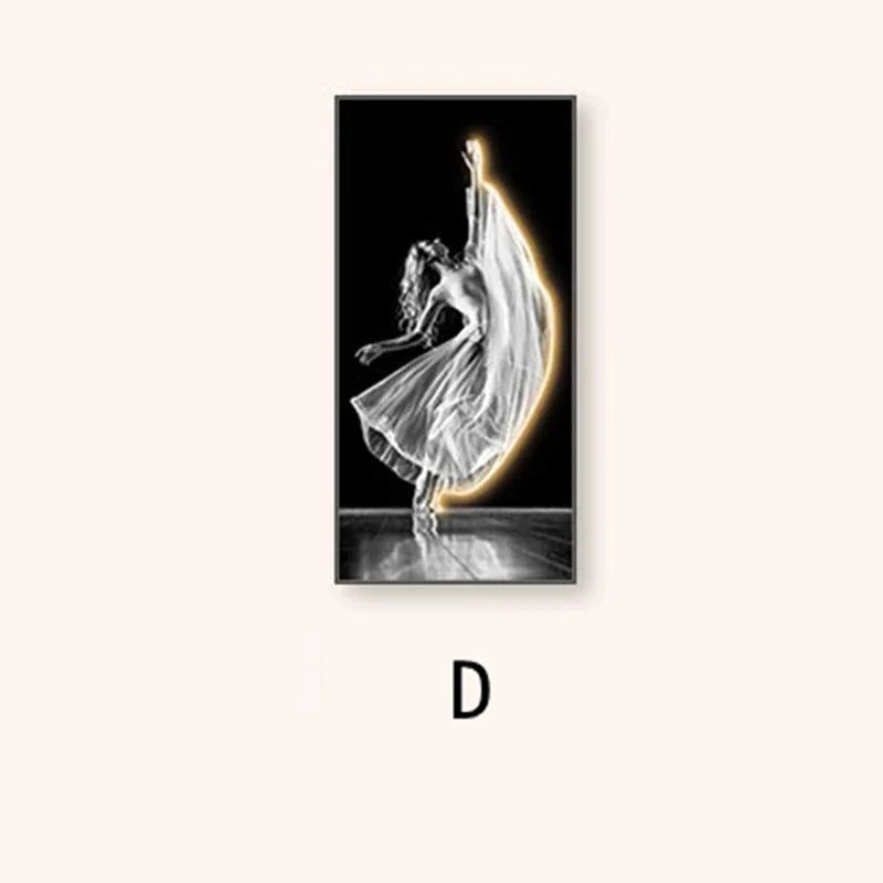 ChandeliersDecor.com-LED Wall Art-Girl Dance Art LED Wall Lamp for Interior Decoration