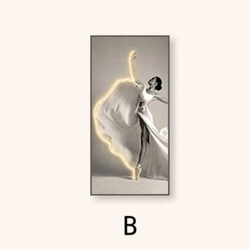 ChandeliersDecor.com-LED Wall Art-Girl Dance Art LED Wall Lamp for Interior Decoration