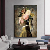 ChandeliersDecor.com-Wall Posters-Girl With The Pearl Canvas Wall Art