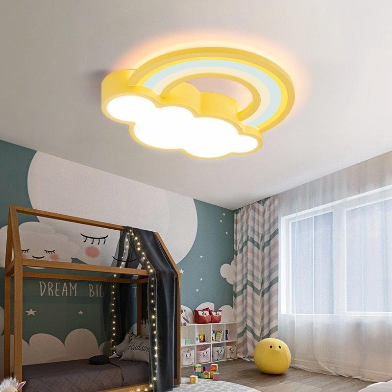 ChandeliersDecor.com-Kids Room Nursery Lighting-Girls Cloud Rainbow Ceiling Light | Kids Room Decor Lights
