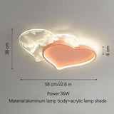 ChandeliersDecor.com-Kids Room Nursery Lighting-Girls Love Hearts Ceiling Light | Kids Room Decor Lights